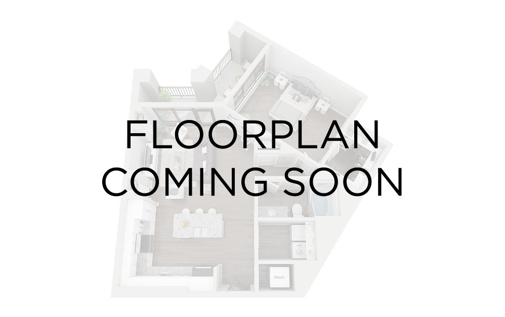 A6A - 1 bedroom floorplan layout with 1 bathroom and 1119 square feet